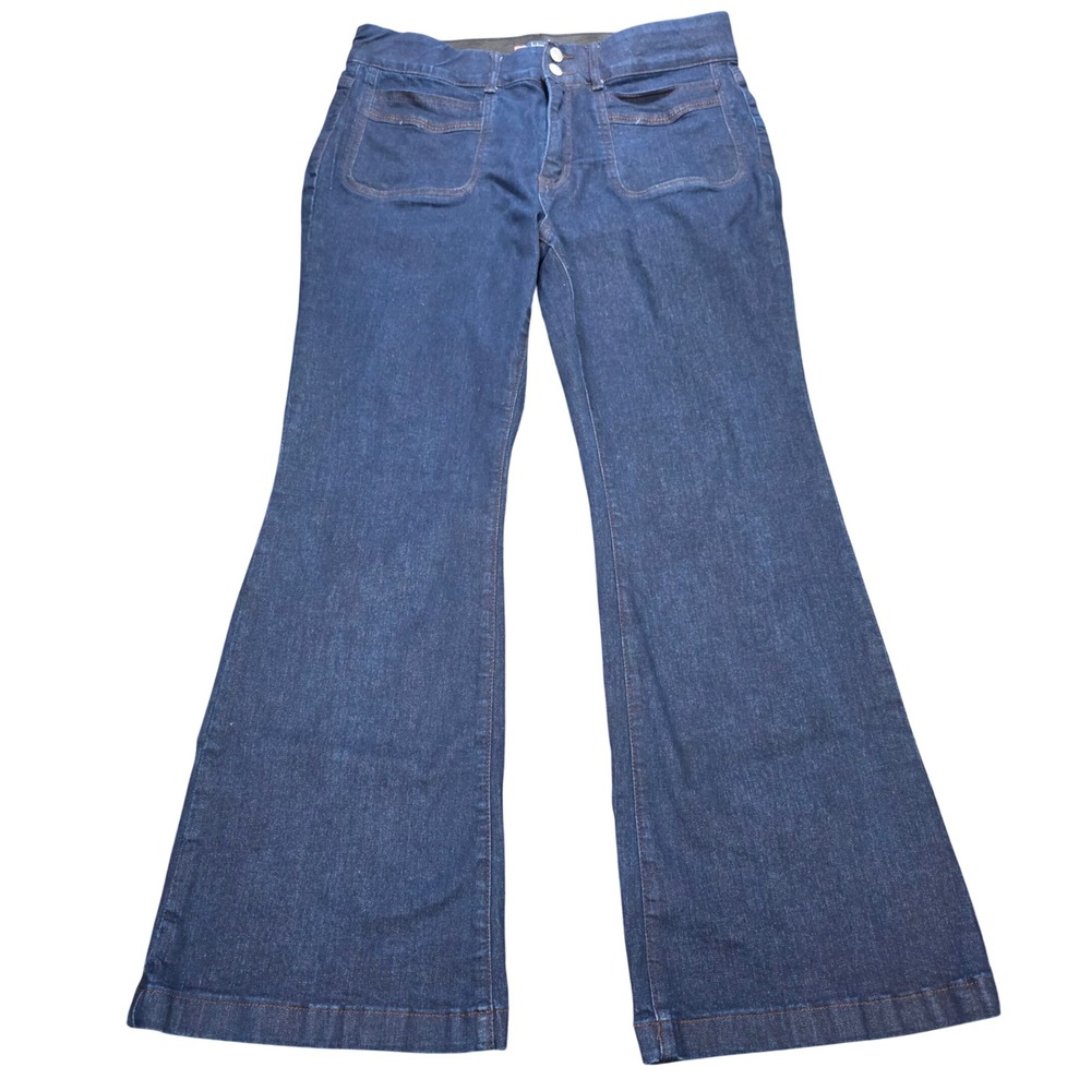 Indigo Poppy The Charley Bootcut Jeans Women's Size 16 Dark Wash High Rise Flare